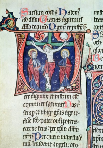 Crucifixion, from Missel de la Consecration de lAbbatiale de Vauclair, 1257 by French School
